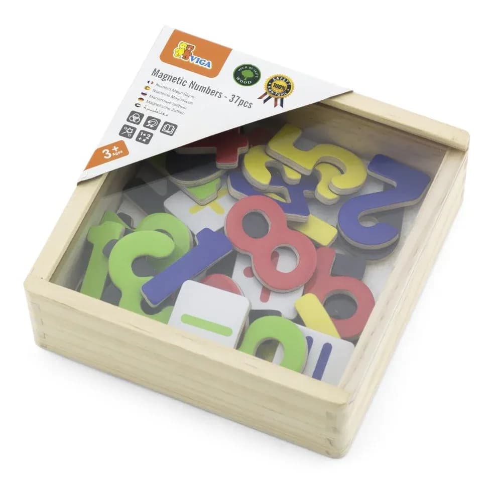 VIGA WOODEN MAGNETIC NUMBERS